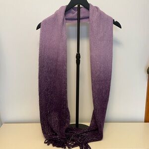 Attention Glittering Purple Gradient Scarf